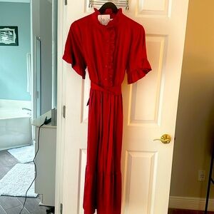 Red LaRoque dress.
